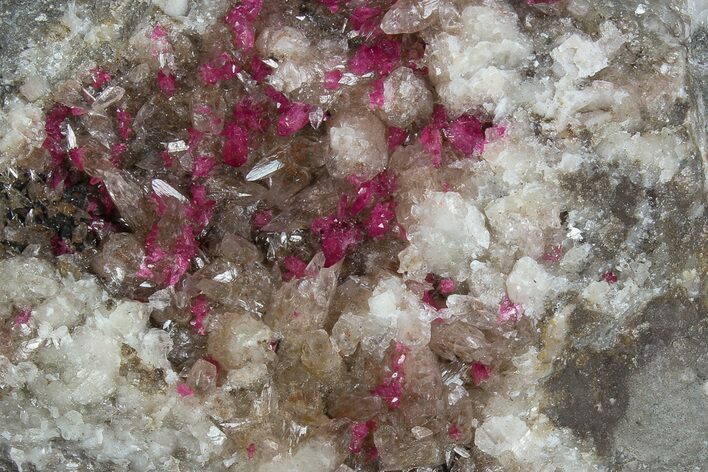 Roselite and Calcite Crystals on Dolomite - Morocco #74300
